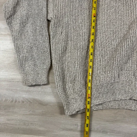 SOLD***Vintage 90s Eddie Bauer Henley Sweater Pullover Knit Ribbed Buttons - Picture 5 of 6